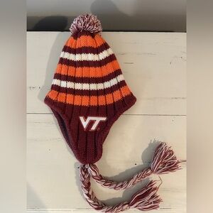 🏈 PRE FALL SALE 🏈 Virginia Tech Striped Maroon and Orange Winter Hat 🧡❤️